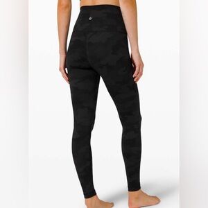 Lululemon Wunder Under High Rise 28" Leggings Full-On Luxtreme Deep Coal Camo 8